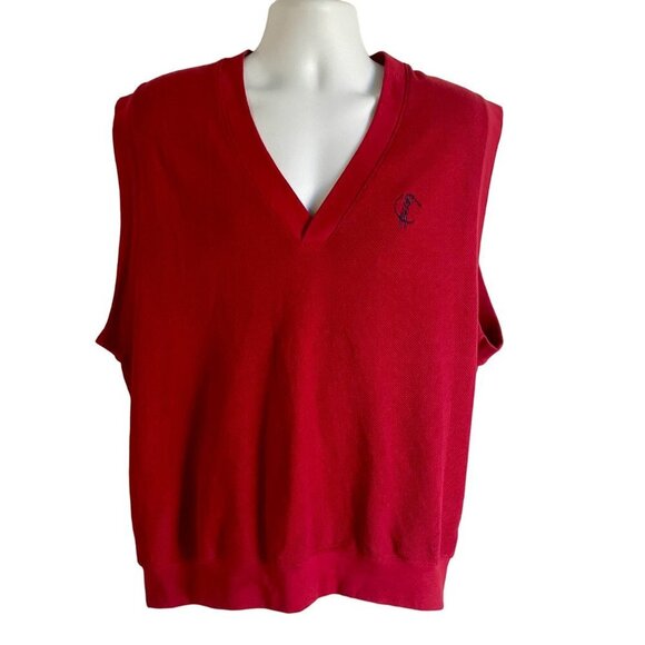 Golf Classics by Munsignwear Red Cotton Vest Men's SIze XL - Picture 2 of 9